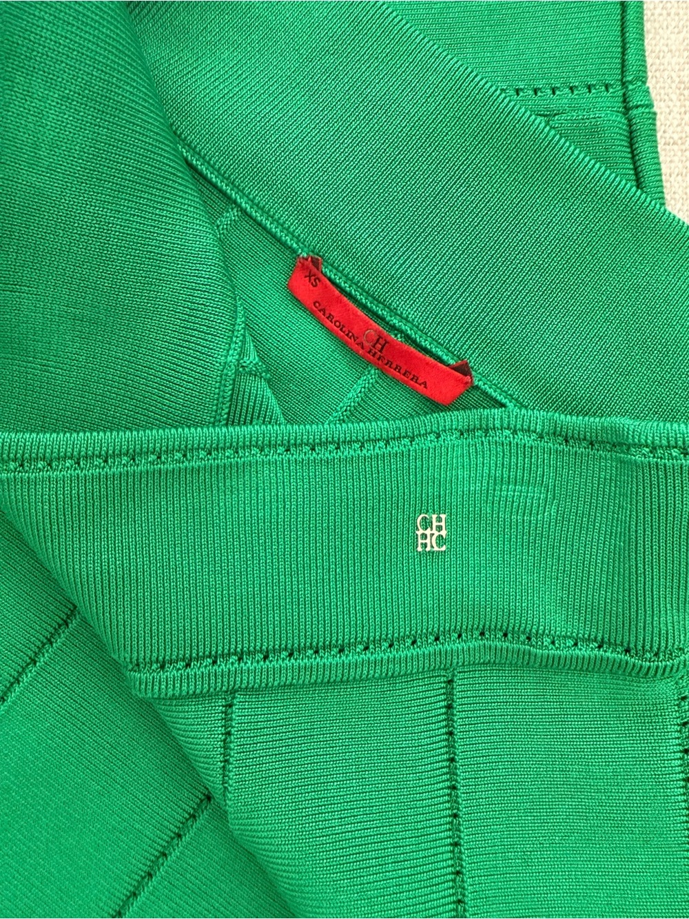 Carolina Herrera Emerald Green Bandage Pencil Skirt - Picture 3 of 5